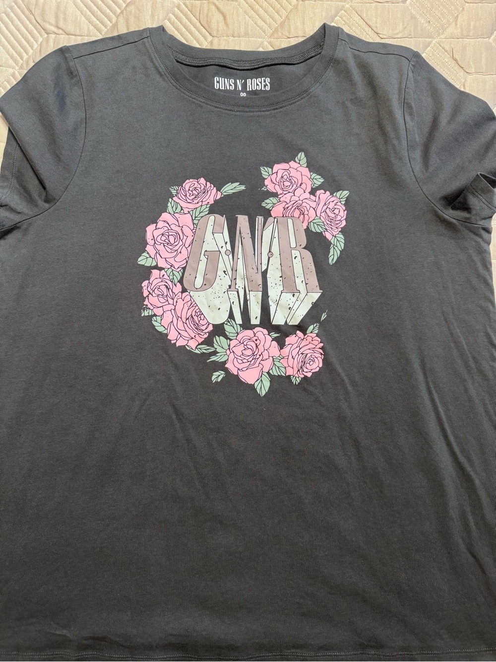 Torrid  Graphic Tee with Pink Rose GNR Logo